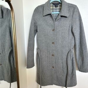 Abercrombie & Fitch Gray wool blend Trench Coat Jacket
